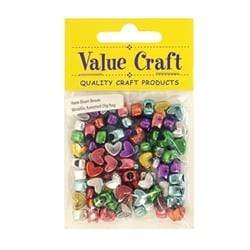 AussieSuperStore Jewellery Making Supplies Plastic Bright Metallic Heart Beads 9mm Plastic Bright Metallic Heart Beads 9mm | Jewellery Making Beads 9331468022909 VCBMH